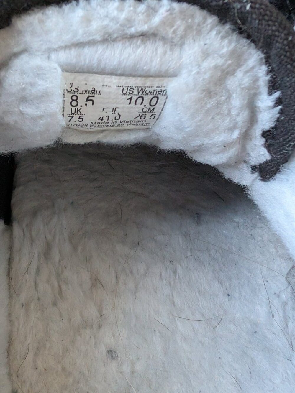 Vans Black & White Mules with Sherpa Lining | Size 10 - Picture 4 of 5